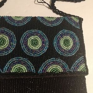 👌 New Black Beaded Purse